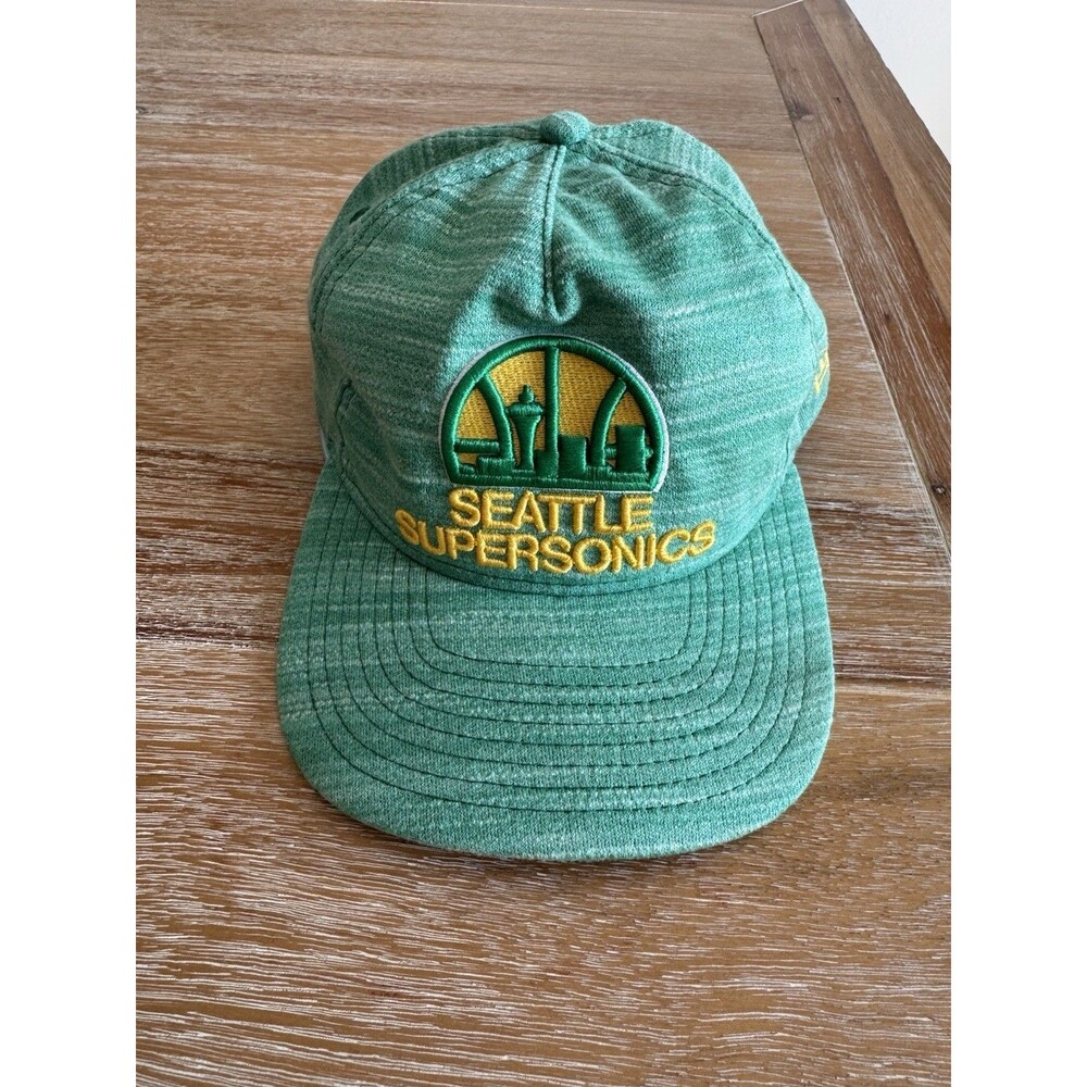 New Era Seattle SuperSonics Hardwood Classics Snapback Hat Cap Green Heather NBA